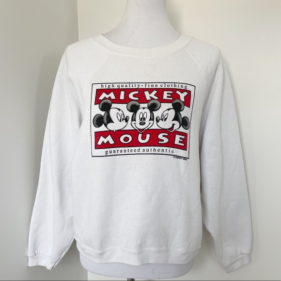 Disney Sweaters - DISNEY VINTAGE White Crewneck Sweater Size L